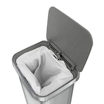 Glad Stainless Steel Step Trash Can with Clorox Odor Protection