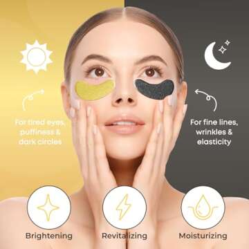 Under Eye Patches for Puffy Eyes and Dark Circles | Infused Gel Mask Patches for Dark Circle Underey...