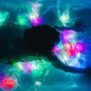 Glo Pals x Sesame Street Cookie Monster Water-Activated Bath Toy with 6 Reusable Light-Up Cubes for Sensory Play