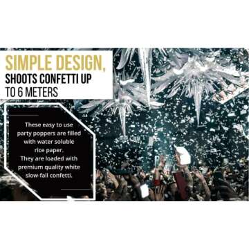 Eco-Friendly Confetti Cannons | Perfect for Any Celebration | 5 Pack