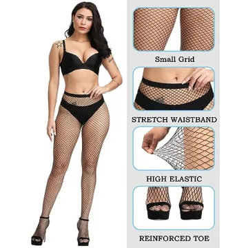 SAFSOU Fishnet Stockings with Stretch Waistband for Women