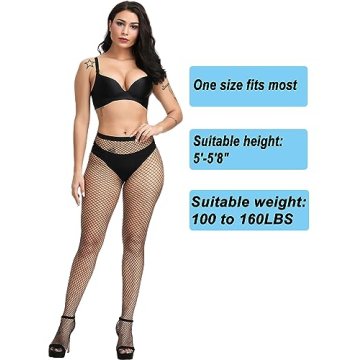 SAFSOU Fishnet Stockings with Stretch Waistband for Women