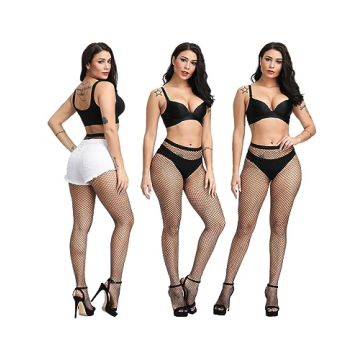 SAFSOU Fishnet Stockings with Stretch Waistband for Women