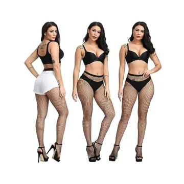 SAFSOU Fishnet Stockings with Stretch Waistband for Women