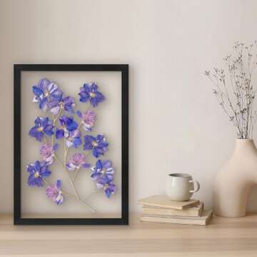 Americanflat 12x18 Floating Picture Frame with Polished Crystal-Clear Glass - Use as 8x10 Picture Frame or 5x7 Picture Frame - Signature Float Collection - Photo Frame for Wall Display - Black