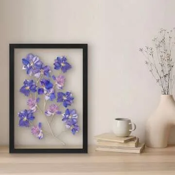 Americanflat 12x18 Floating Picture Frame with Polished Crystal-Clear Glass - Use as 8x10 Picture Frame or 5x7 Picture Frame - Signature Float Collection - Photo Frame for Wall Display - Black