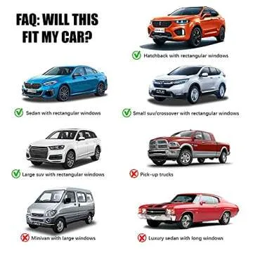 GOLDFLOWER Car Window Shade, 2 Pack Car Back Window Sun Shade, and Privacy Protect for Toddler Kids Baby Adult, Double Layer Design (Medium 39"x19")