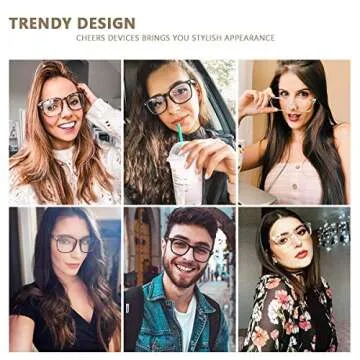 Reading Glasses for Women/Men 5 Packs Eyeglasses Blue Light Glasses Readers for Computer Eye Cheaters Blocking - Oversize Square Anti Glare Eyestrain, Filtering, Anti-UV400/Glare/Fatigue Vision (0.0)