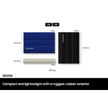 SAMSUNG T7 Shield 2TB Portable SSD - High Speed & Rugged