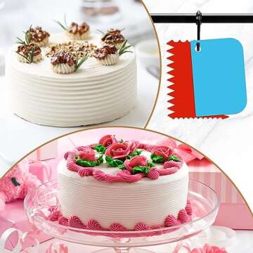 6 Pcs Plastic Cake Scraper Set for Baking & Decorating