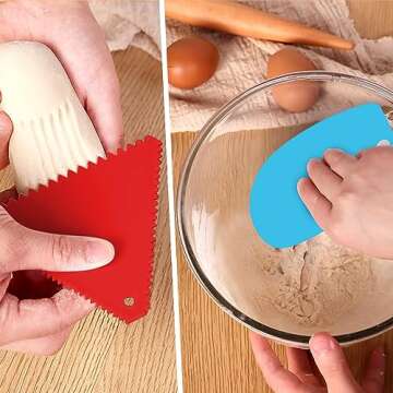 6 Pcs Plastic Cake Scraper Set for Baking & Decorating