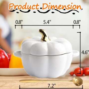 Fall Pumpkin Ceramic Bowl with Lid for Autumn Gatherings