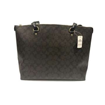 Coach Gallery Tote In Signature Canvas Brown/Black