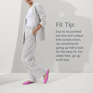 Rothy's The Point Women's Slip-On Shoes, Pointed-Toe Flats, Dragon Fruit Fuchsia Pink, Made from Recycled Plastic Bottles & Machine Washable, Size 8.5