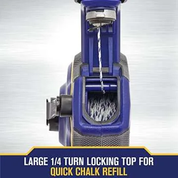 IRWIN Tools STRAIT-LINE Chalk Line, Speedline Pro Reel, Blue, 100 ft. (IWHT48443BC)