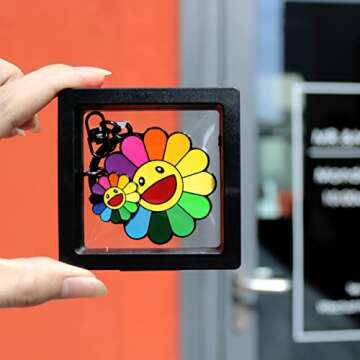 TOOLIN Keychain,Cute keychain,Car key chain,Smile Flower Bag Charms Accessories for women and girl