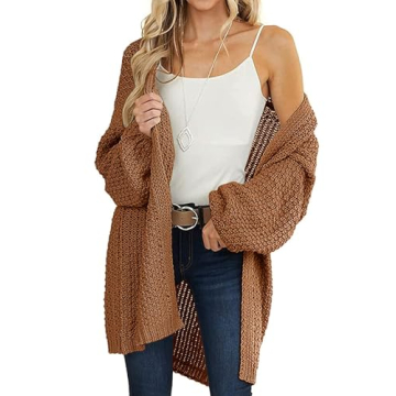 Stylish MEROKEETY Fall Open Front Knit Sweater for Women