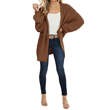 Stylish MEROKEETY Fall Open Front Knit Sweater for Women