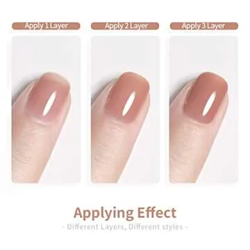 RARJSM Nude Sheer Gel Polish for Perfect French Manicure