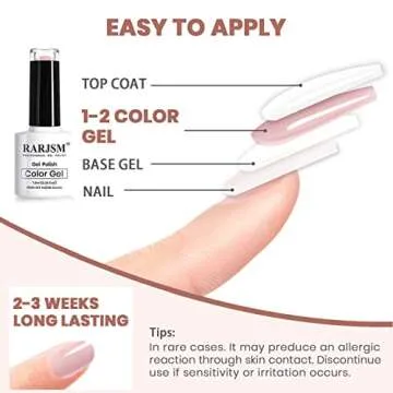 RARJSM Nude Sheer Gel Polish for Perfect French Manicure