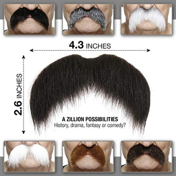 Realistic Self Adhesive Mustache and Goatee for Adults