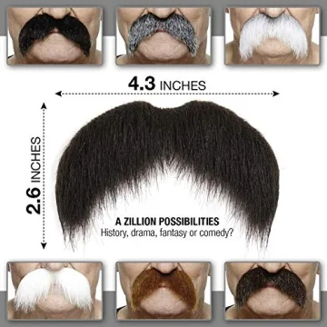 Realistic Self Adhesive Mustache and Goatee for Adults