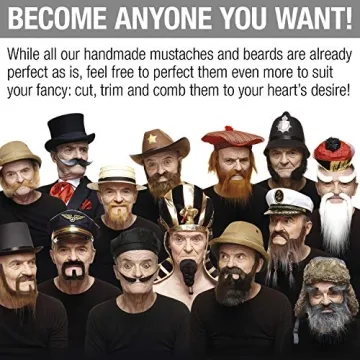 Realistic Self Adhesive Mustache and Goatee for Adults