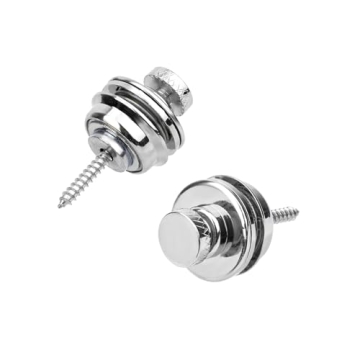 2pcs Guitar Strap Lock, Metal Guitar Strap Button Easy to Install Guitar Strap Fastener Guitar Strap...