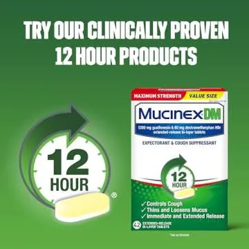 Mucinex Fast-Max Maximum Strength DM MAX, Symptom Relief, Cough Suppressant and Expectorant, Honey & Berry Flavor, 6 FL OZ