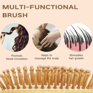 Combetter Natural Bamboo Hair Brush for Eco-friendly Styling