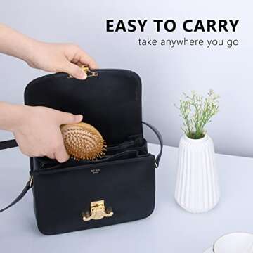 Combetter Natural Bamboo Hair Brush for Eco-friendly Styling