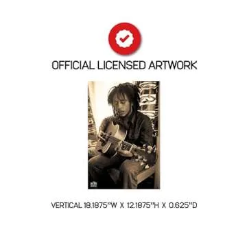 Pyramid America Bob Marley Playing Guitar in Sepia Music Poster Print, 24 by 36-Inch