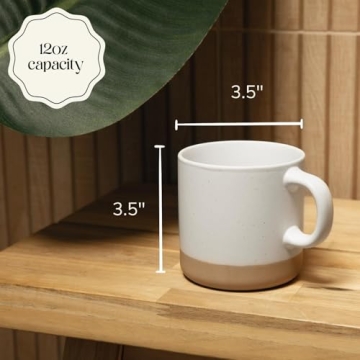 Unboxme Givenne 12oz Handcrafted Ceramic Coffee Mug – Speckled Gloss Finish with Nature-Baked Base – Microwave-Safe Artisanal Mug