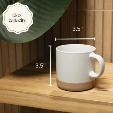 Unboxme Givenne 12oz Handcrafted Ceramic Coffee Mug – Speckled Gloss Finish with Nature-Baked Base – Microwave-Safe Artisanal Mug