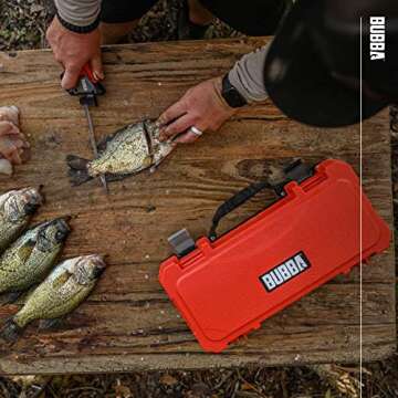 BUBBA Pro Series Lithium-Ion Electric Fillet Knife with Non-Slip Grip Handle, 4 Ti-Nitride S.S. Coat...