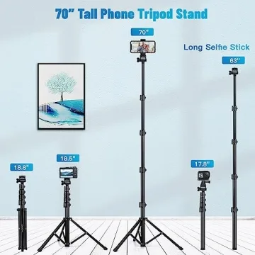 70" Phone Tripod for Photography & Live Streaming