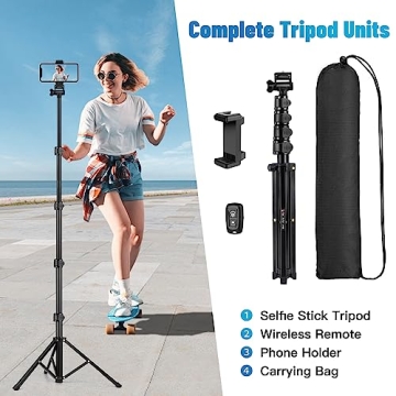 70" Phone Tripod for Photography & Live Streaming