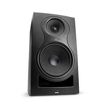 KALI AUDIO in-8 V2 8" Powered 3-Way Studio Monitor - 140W Speaker System - Boundary Compensation EQ Settings - for Mixing, Recording, Audio Production - XLR, TRS, RCA Inputs - Single, Black