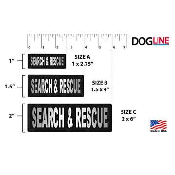 Search & Rescue Velcro Patches for Dogs - Custom Fit