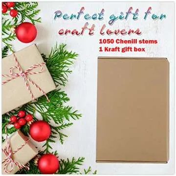 Pipe Cleaners Chenille Stems 1050 Pieces 30 Assorted Colors for Craft Arts Creative DIY Projects Decorations, 6mm x 12inch Fuzzy Colored Chenille Stem Sticks Set Craft Supplies for Kids and Adults