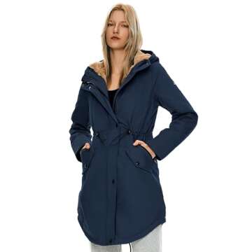 Orolay Women's Fleece Lined Winter Parka Hooded Jacket