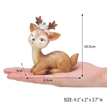 Cute 4.1" Deer Figurine - Perfect Christmas Home Decor