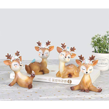 Cute 4.1" Deer Figurine - Perfect Christmas Home Decor