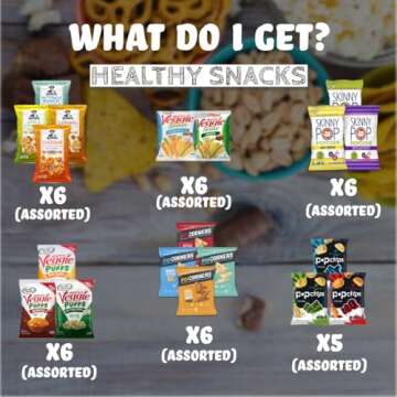 Healthy Snacks Variety Pack for Adults - 35 Pack | Healthy Chips, Popcorn & Crisps - Snack Box Varie...