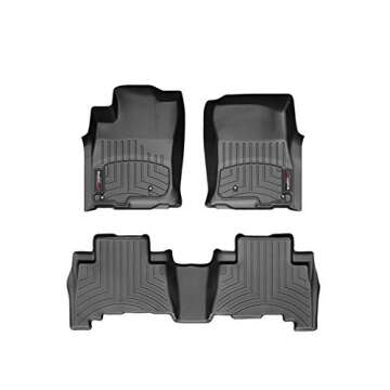 WeatherTech Floor Liners Full Set for Toyota 2016-2017 Tacoma Double Cab With Automatic (1st and 2nd Rows) - Black