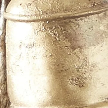 Deco 79 Metal Cow Bell Decorative Hanging Rope Gold