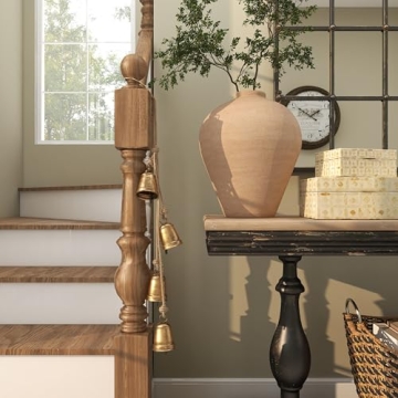 Deco 79 Metal Cow Bell Decorative Hanging Rope Gold