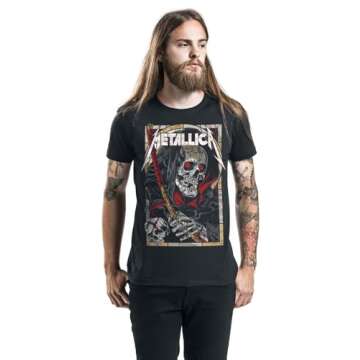Metallica Men's T-Shirt, Black, XL
