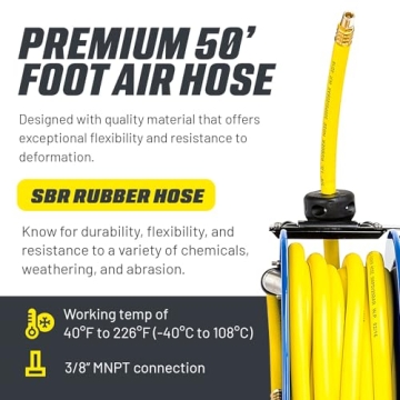 Goodyear Heavy Duty Air Hose Reel 3/8" x 50' for All Uses