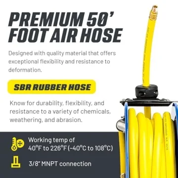 Goodyear Heavy Duty Air Hose Reel 3/8" x 50' for All Uses